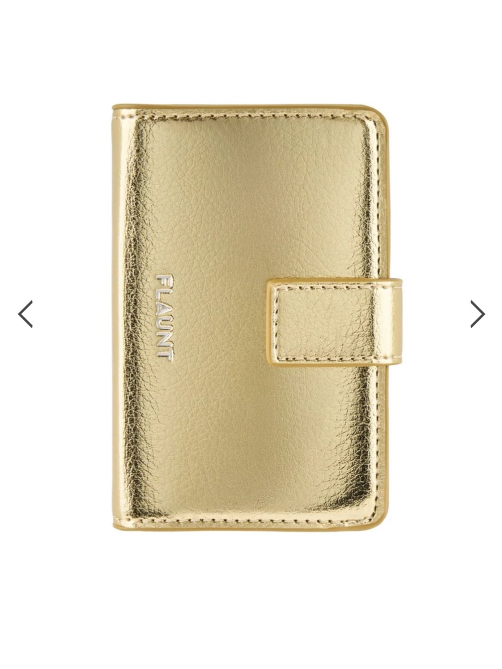 FLAUNT | ✨NEW✨ Gold Faux Leather MagSafe Wallet (Works with MagSafe Cases Only)